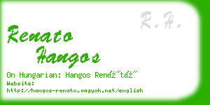 renato hangos business card